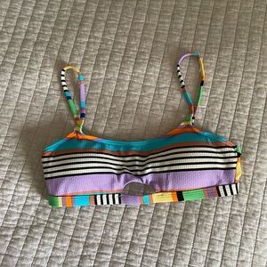 Roxy Multicolor Striped Kids Bikini Top